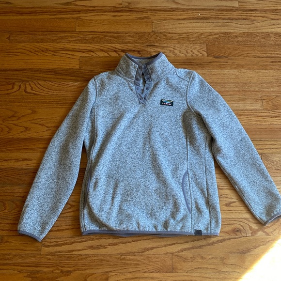 L.L. Bean Tops - Women's L.L.Bean Sweater Fleece Pullover Size Medium Pewter Color